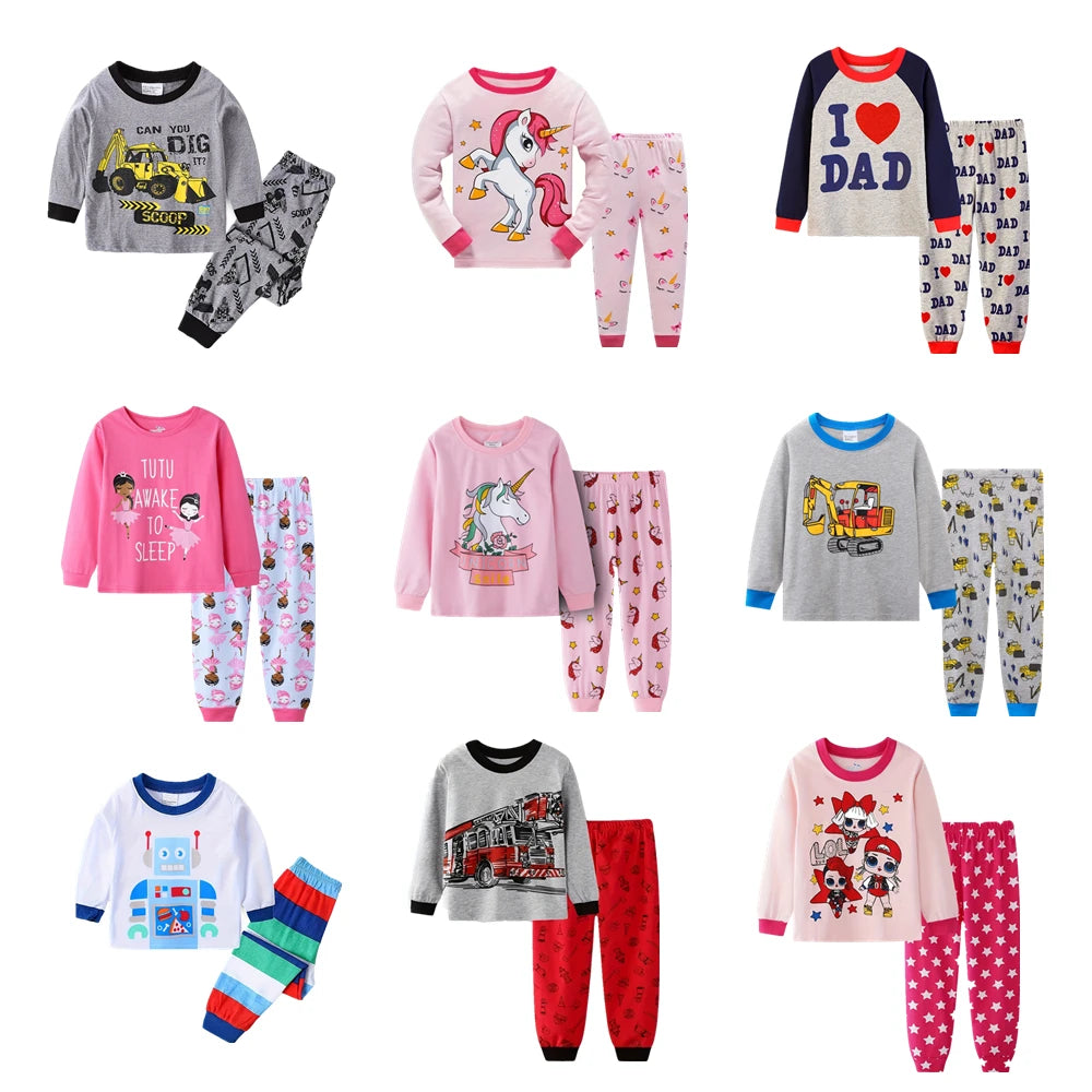 2-Piece Kids’ Robot Pajama Set