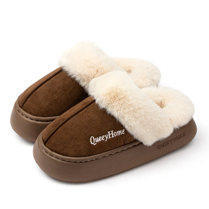 Queeyhome Winter Women Flat-Bottomed Plush