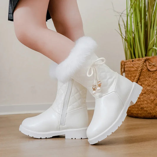 Girls Long Boots Warm Shoes for Winter