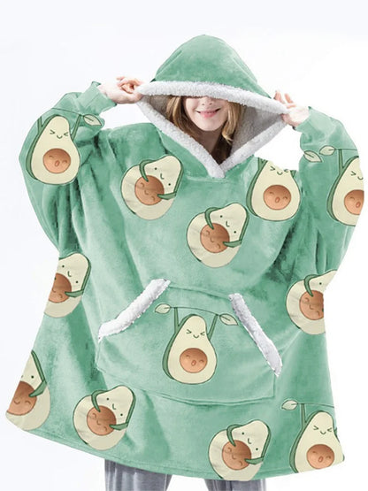 Hoodie Blanket Women Oversized Fleece Hoodie