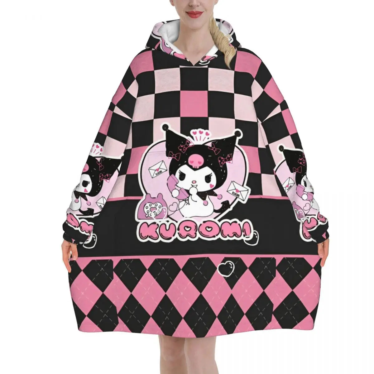 My Melody And Kuromi Blanket Hoodie